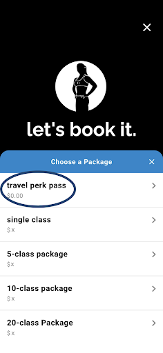 purchasing travel perk pass on solidcore app